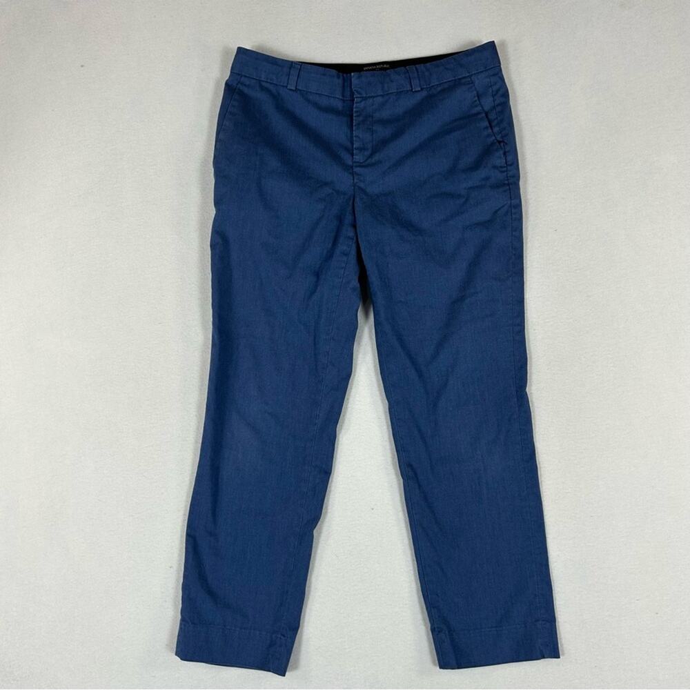 Banana Republic Blue Avery Ponte Pants Women’s 4 Ankle Slim Straight Mid Rise